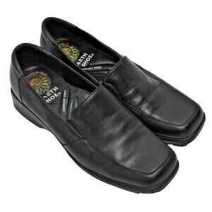Earth Spirit Shoes Womens sz 7 Leather Black Slip-On Comfort Casual Business